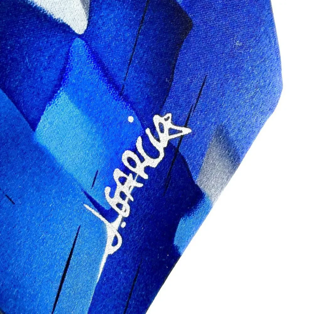 Vintage 90s Jerry Garcia Blue 100% Silk Smile Collector's Edition Necktie